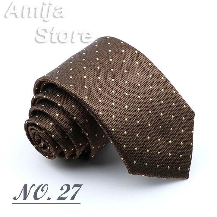 Classic Men's Stripe Tie Fashion Neckties Navy Jacquard Woven Brand New Accessories Daily Wear Cravat Wedding Party Gift For Man