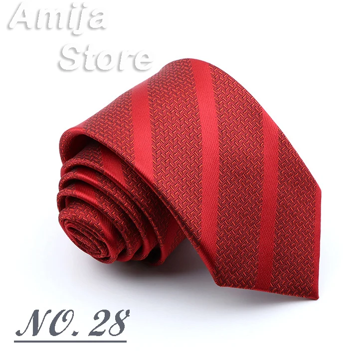 Classic Men's Stripe Tie Fashion Neckties Navy Jacquard Woven Brand New Accessories Daily Wear Cravat Wedding Party Gift For Man