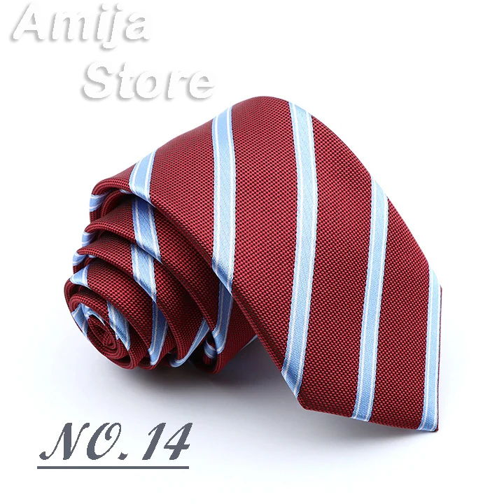 Classic Men's Stripe Tie Fashion Neckties Navy Jacquard Woven Brand New Accessories Daily Wear Cravat Wedding Party Gift For Man