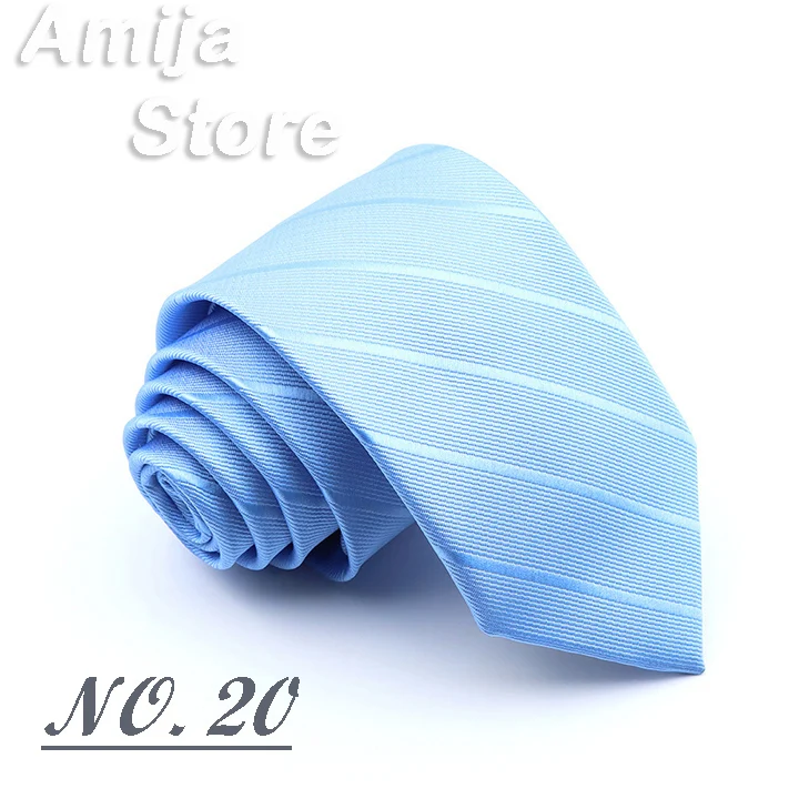 Classic Men's Stripe Tie Fashion Neckties Navy Jacquard Woven Brand New Accessories Daily Wear Cravat Wedding Party Gift For Man