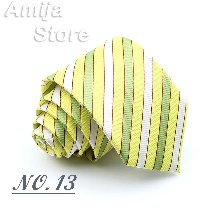 Classic Men's Stripe Tie Fashion Neckties Navy Jacquard Woven Brand New Accessories Daily Wear Cravat Wedding Party Gift For Man