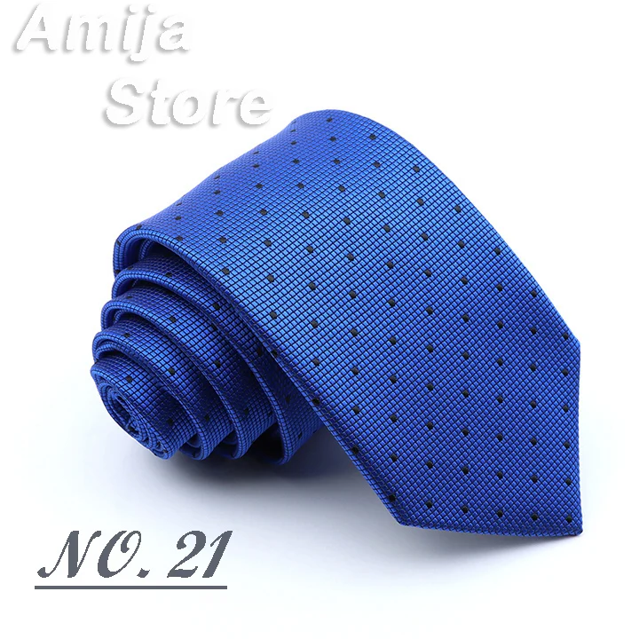 Classic Men's Stripe Tie Fashion Neckties Navy Jacquard Woven Brand New Accessories Daily Wear Cravat Wedding Party Gift For Man