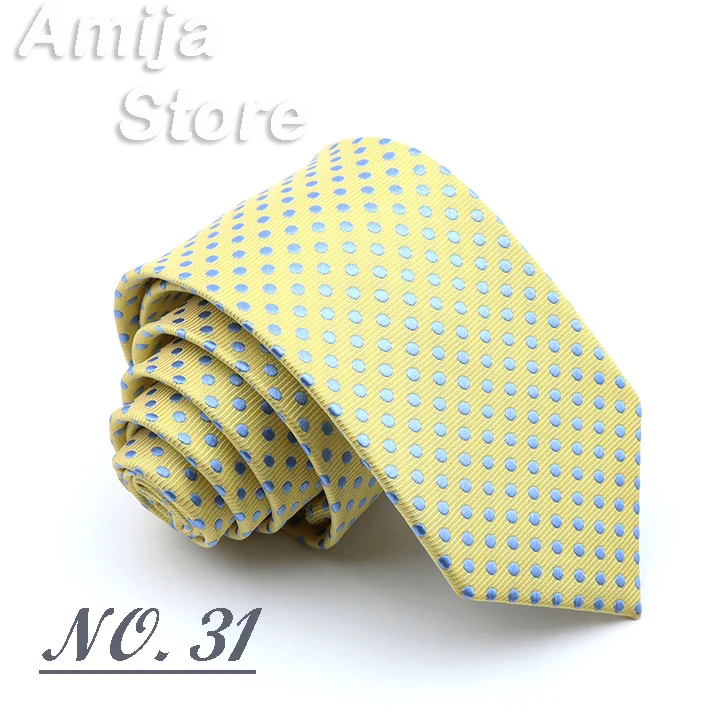 Classic Men's Stripe Tie Fashion Neckties Navy Jacquard Woven Brand New Accessories Daily Wear Cravat Wedding Party Gift For Man