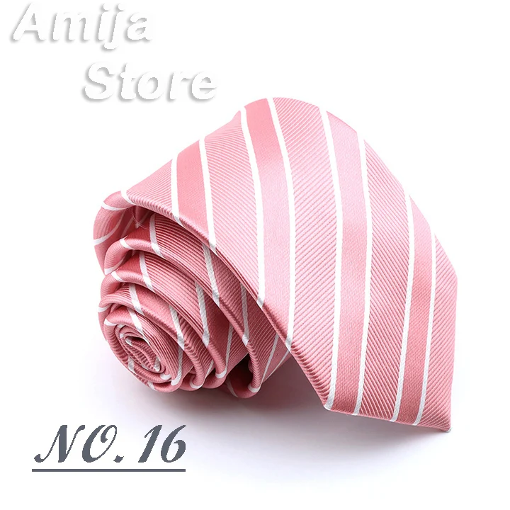 Classic Men's Stripe Tie Fashion Neckties Navy Jacquard Woven Brand New Accessories Daily Wear Cravat Wedding Party Gift For Man
