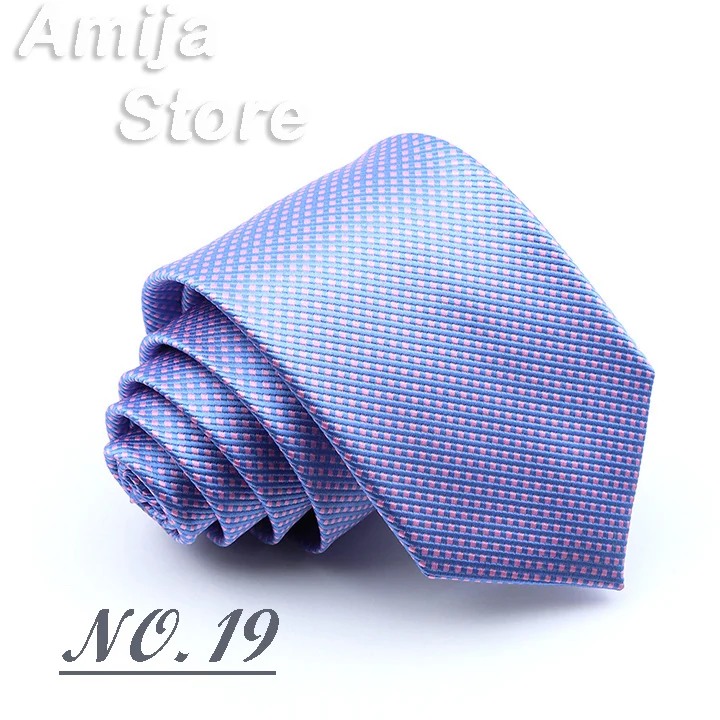 Classic Men's Stripe Tie Fashion Neckties Navy Jacquard Woven Brand New Accessories Daily Wear Cravat Wedding Party Gift For Man