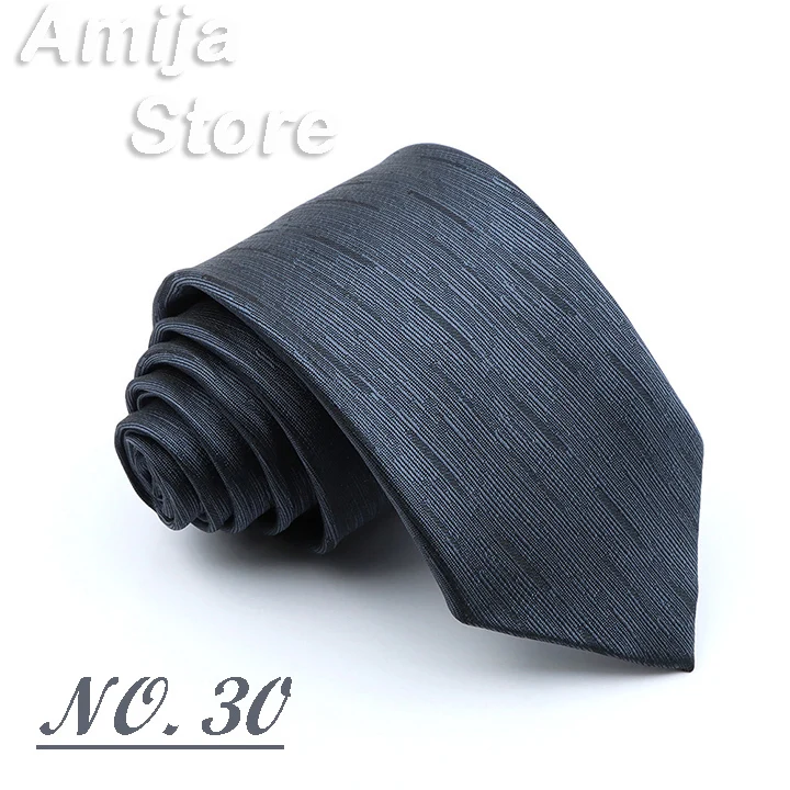 Classic Men's Stripe Tie Fashion Neckties Navy Jacquard Woven Brand New Accessories Daily Wear Cravat Wedding Party Gift For Man