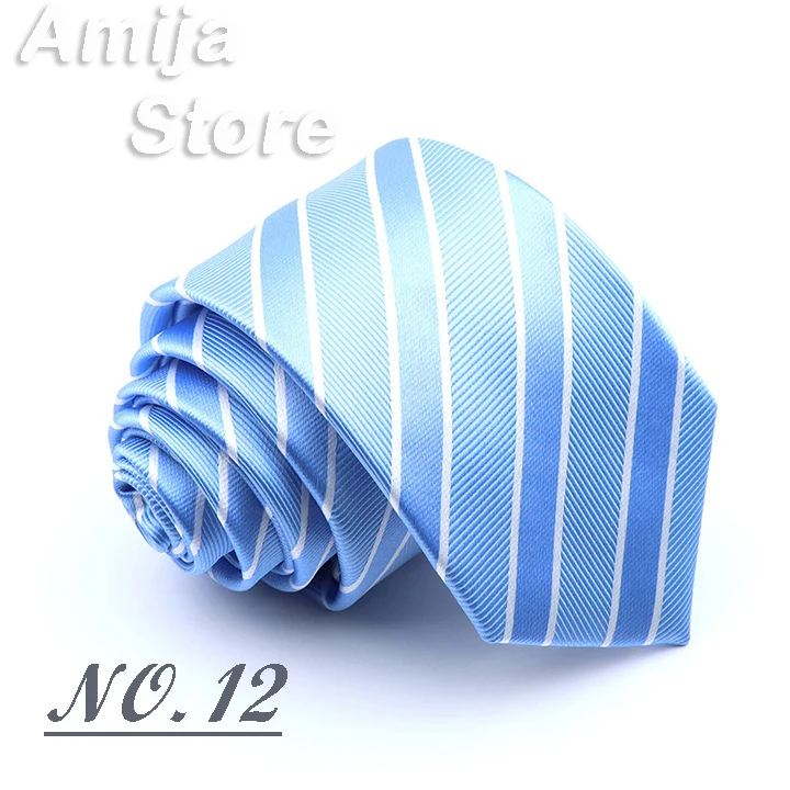 Classic Men's Stripe Tie Fashion Neckties Navy Jacquard Woven Brand New Accessories Daily Wear Cravat Wedding Party Gift For Man