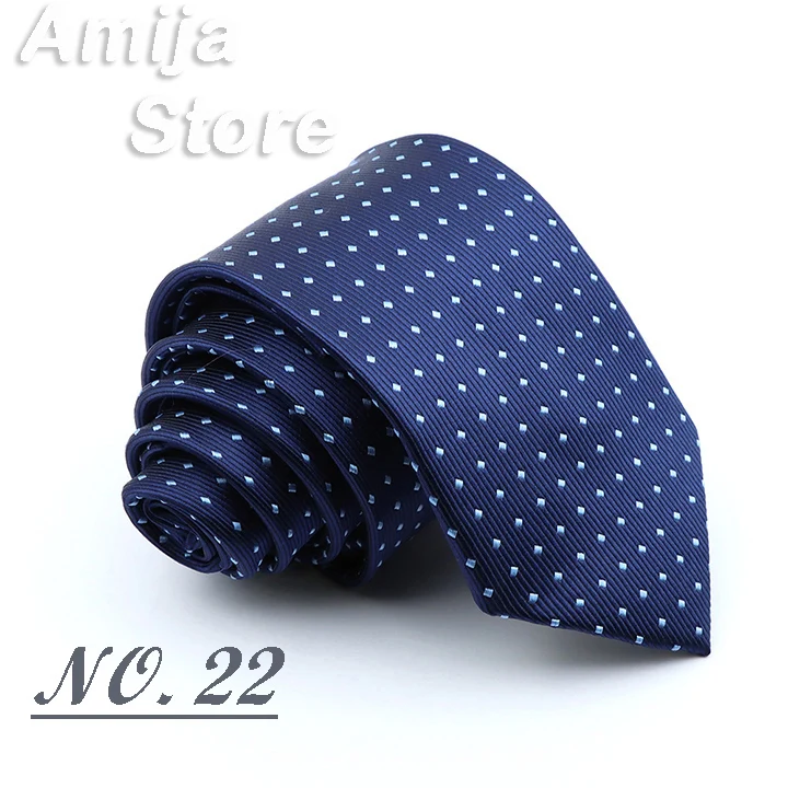 Classic Men's Stripe Tie Fashion Neckties Navy Jacquard Woven Brand New Accessories Daily Wear Cravat Wedding Party Gift For Man