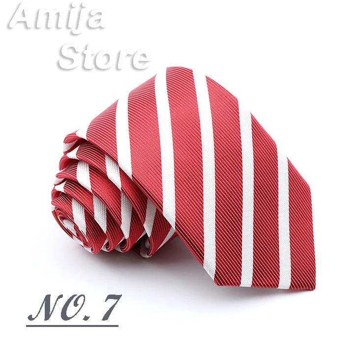 Classic Men's Stripe Tie Fashion Neckties Navy Jacquard Woven Brand New Accessories Daily Wear Cravat Wedding Party Gift For Man