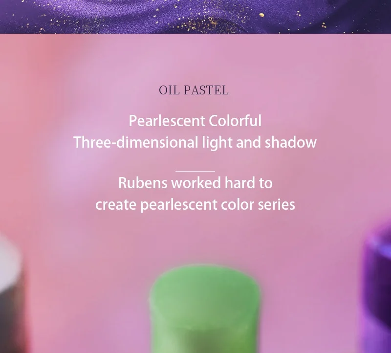 Paul Rubens Professional Metallic Soft Oil Pastel Artist Crayon Pastels Drawing Pen for Painting Kids Gift Art Supplies