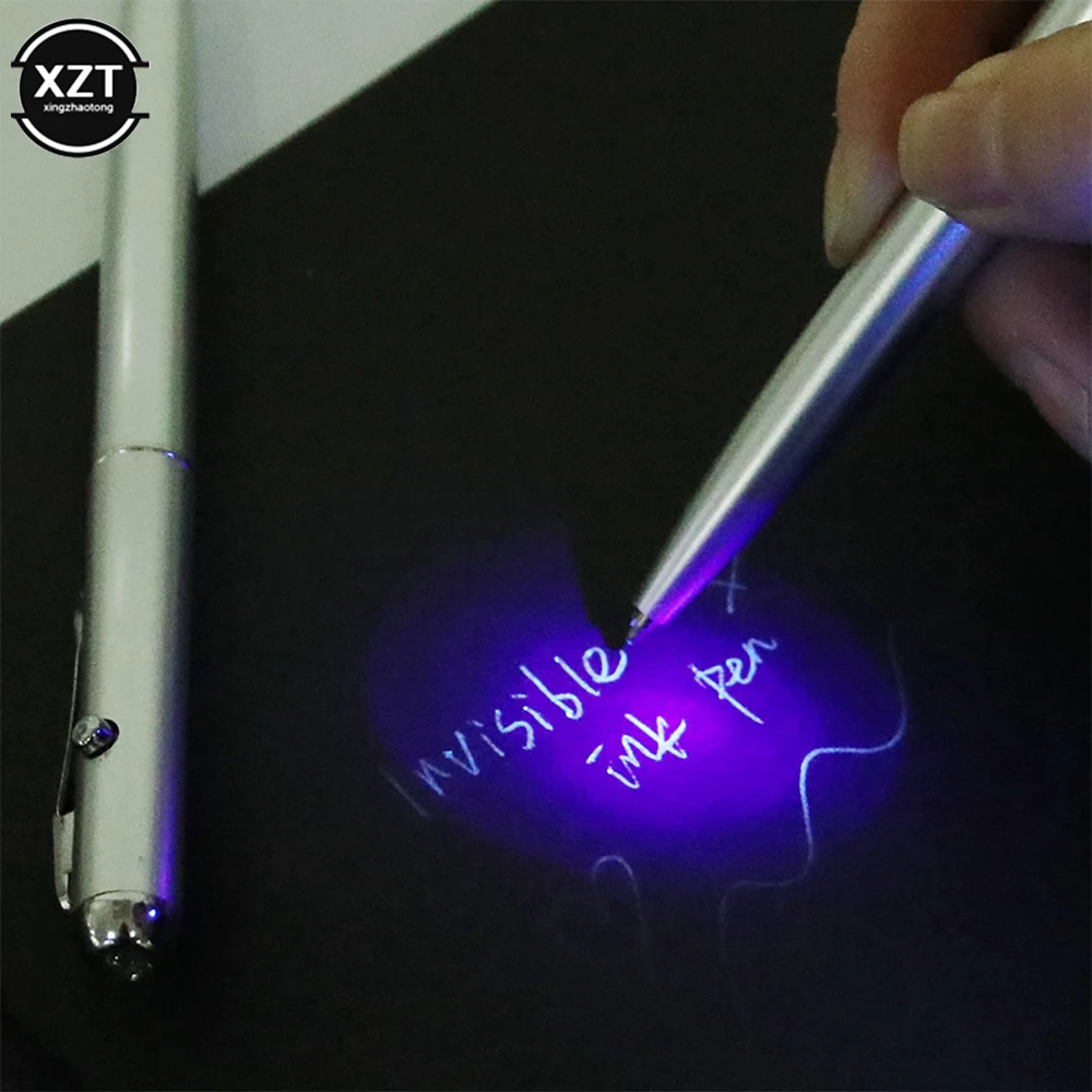 1Pcs Plastic Material Invisible Ink Pen Novelty Ballpoint Pens New Office School Supplies With Uv Light Magic Secret Ballpoin