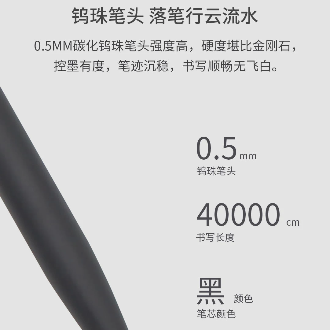 LAMPO Metal Sign Pens Luxury 0.5MM Black Gel Ink Pen Smooth Writing ручка Office School Stationery Supplies boligrafos