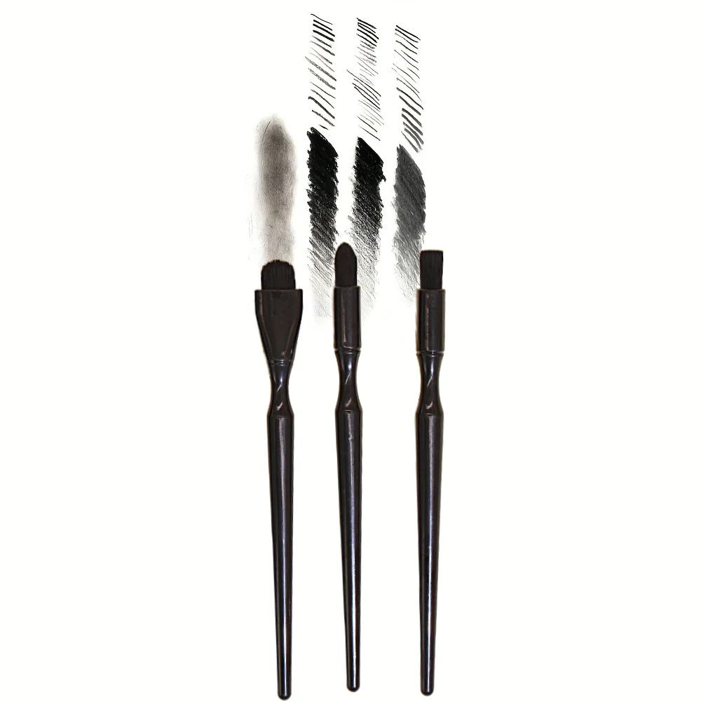 Black Rendering Brush, Durable Watercolor Paint Brush for Charcoal, Pastel, and Embossing - Ideal for DIY Scrapbooking