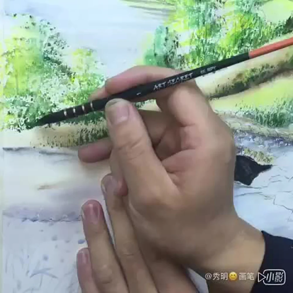 ArtSecret High-Grade Anti-Drop Squirrel Hair Watercolor Painting Brush 1PC Black&Red Fat Mop Hook Pen Round Head  65RPY