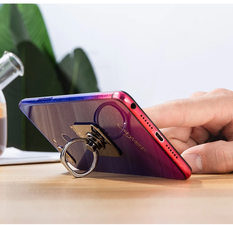 DEAHAN 304 Stainless Steel Finger Ring Cell Phone Holder Stand 360 Adjustable Hook Ring Finger Kickstand for Smartphone Bracket
