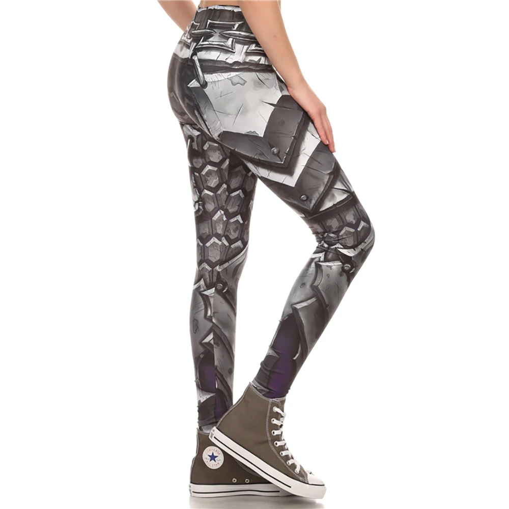 NADANBAO New BARBARIAN Skull Women Leggings Punk Skull Printed Legins High Elastic Fitness Pants Ladies Push-Up Legging