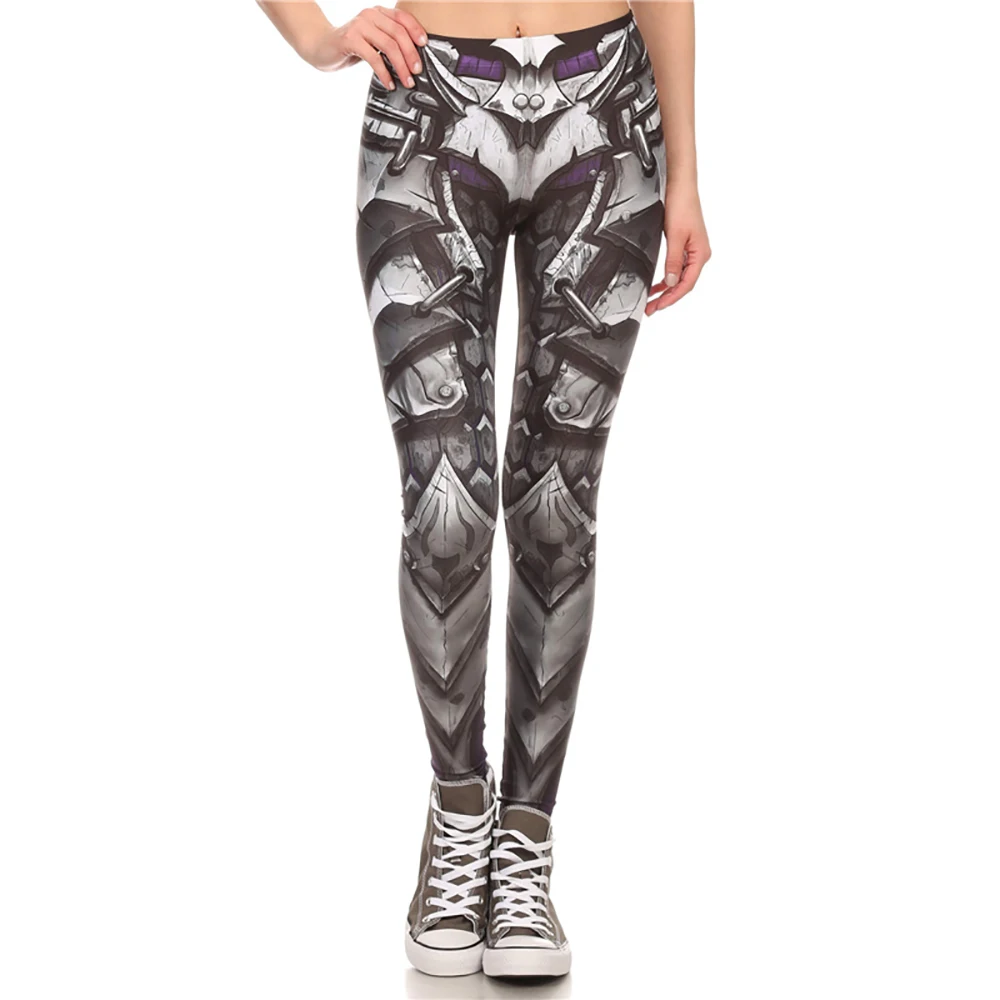 NADANBAO New BARBARIAN Skull Women Leggings Punk Skull Printed Legins High Elastic Fitness Pants Ladies Push-Up Legging