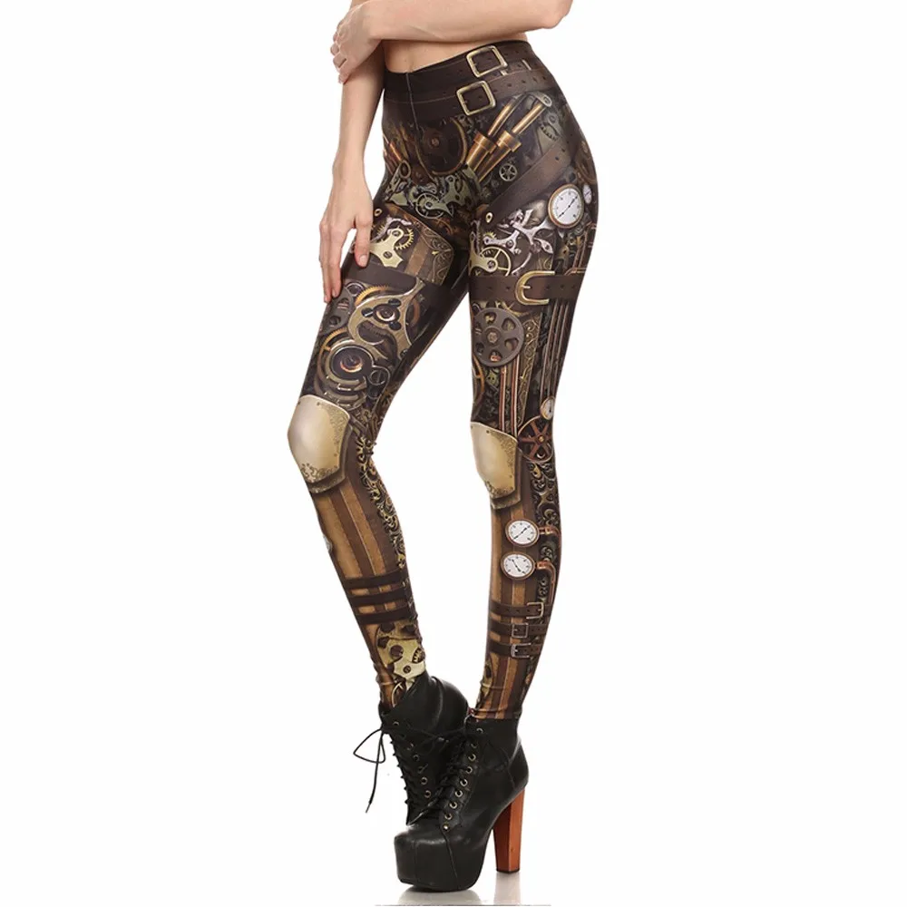 NADANBAO New BARBARIAN Skull Women Leggings Punk Skull Printed Legins High Elastic Fitness Pants Ladies Push-Up Legging
