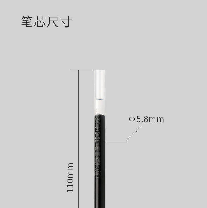 KACO 10pcs Blue/Black/Red/colorful ink For Gel Pen 0.5mm Signing pen for School Office Smooth Writing Signing Refill stationery