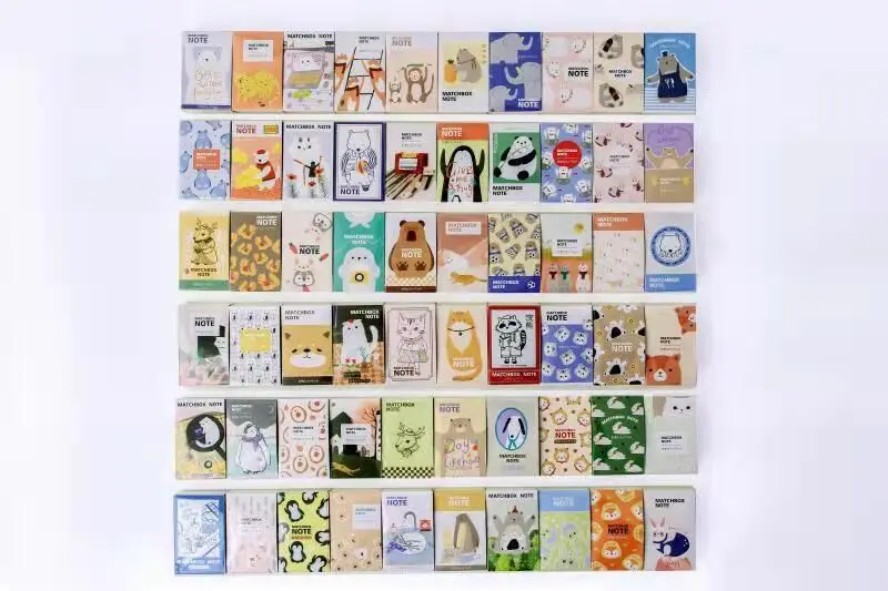 Yoofun 122 Sheets Mini Memo Pad Innovative Matchbox Retro Notes Tearable Pocket Notepads Cute Note Paper Office School Supplies