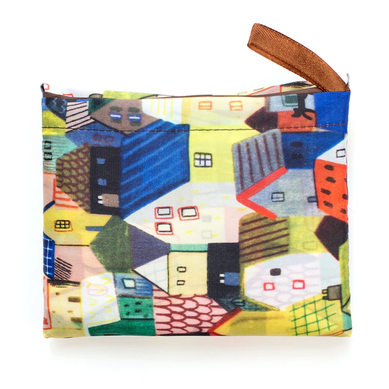 BIG Eco-Friendly Folding Shopping Bag Reusable Portable Shoulder Handbag for Travel Grocery Fashion Pocket Tote