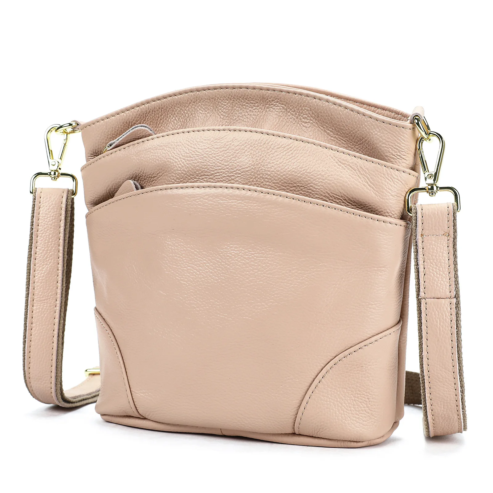 Genuine Leather Women Messenger Bags Cow Leather Crossbody Shoulder Bag Small Female Handbags Capacity Phone Bag for Girls