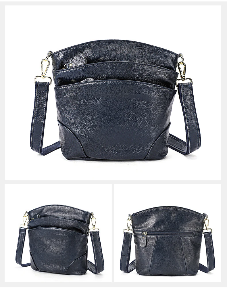 Genuine Leather Women Messenger Bags Cow Leather Crossbody Shoulder Bag Small Female Handbags Capacity Phone Bag for Girls