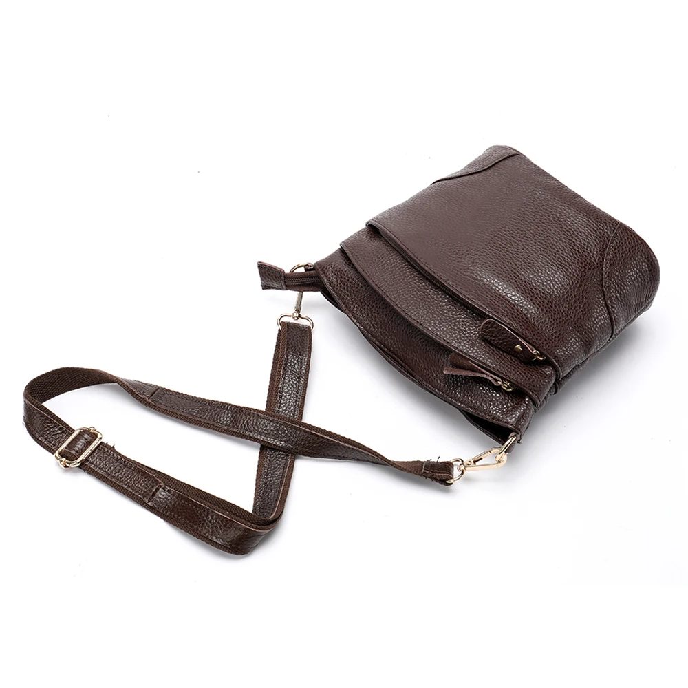 Genuine Leather Women Messenger Bags Cow Leather Crossbody Shoulder Bag Small Female Handbags Capacity Phone Bag for Girls