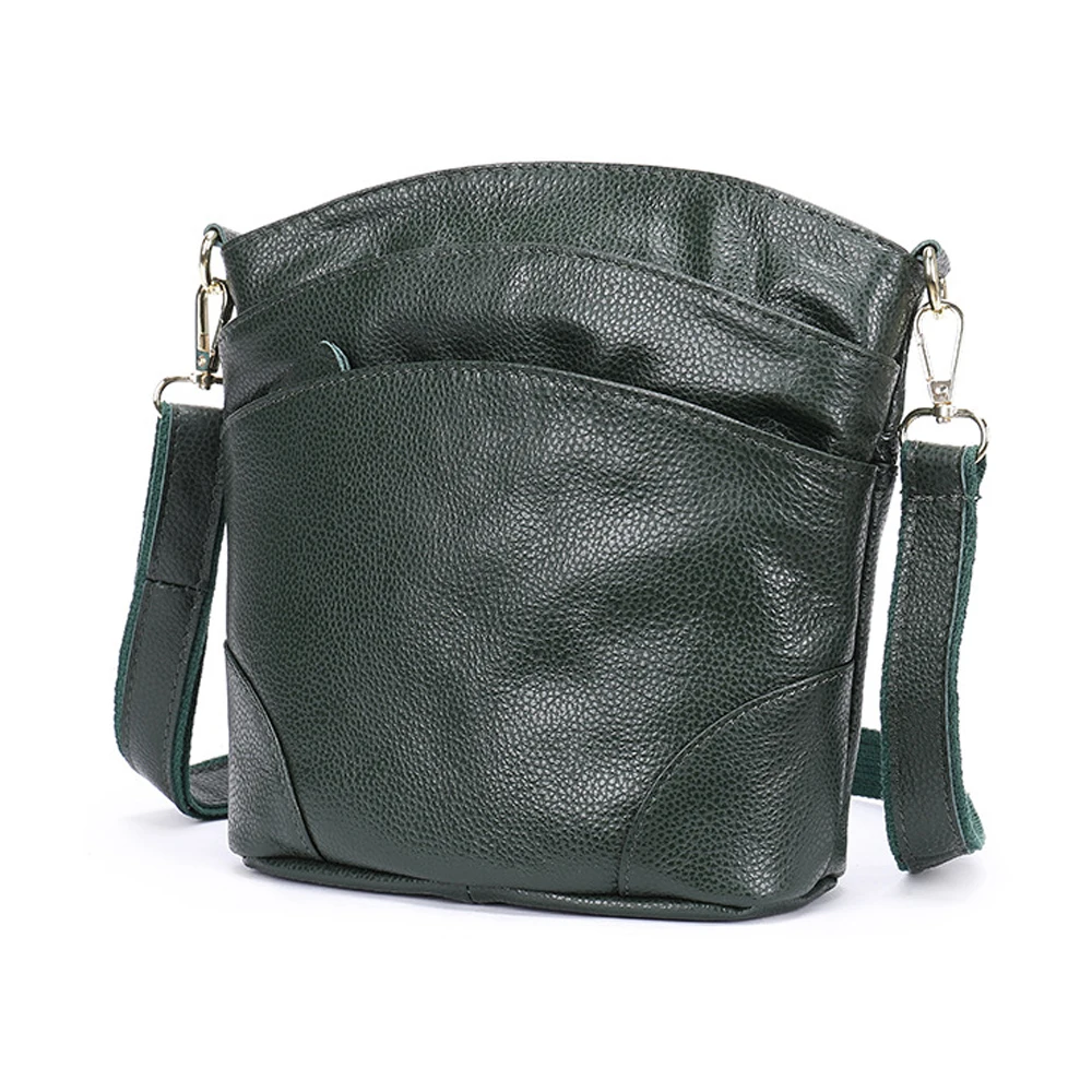 Genuine Leather Women Messenger Bags Cow Leather Crossbody Shoulder Bag Small Female Handbags Capacity Phone Bag for Girls