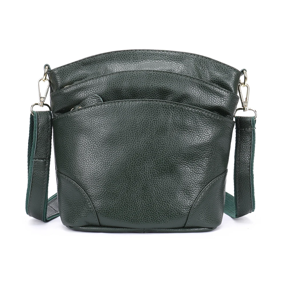 Genuine Leather Women Messenger Bags Cow Leather Crossbody Shoulder Bag Small Female Handbags Capacity Phone Bag for Girls