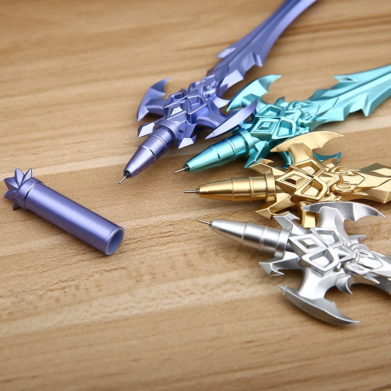 1pcs Creative Arms Sword Props Black Gel Pen Student Writing School Study Stationery Office Supplies