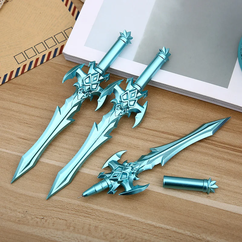 1pcs Creative Arms Sword Props Black Gel Pen Student Writing School Study Stationery Office Supplies