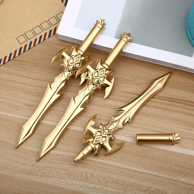 1pcs Creative Arms Sword Props Black Gel Pen Student Writing School Study Stationery Office Supplies