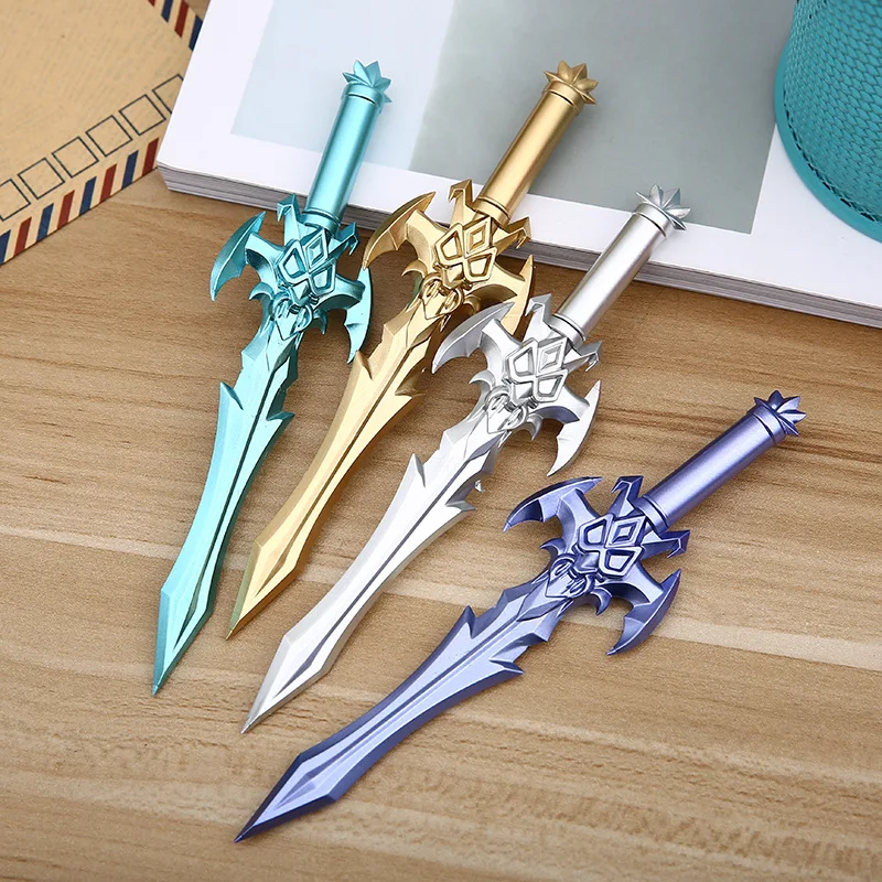 1pcs Creative Arms Sword Props Black Gel Pen Student Writing School Study Stationery Office Supplies