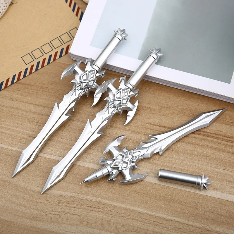 1pcs Creative Arms Sword Props Black Gel Pen Student Writing School Study Stationery Office Supplies