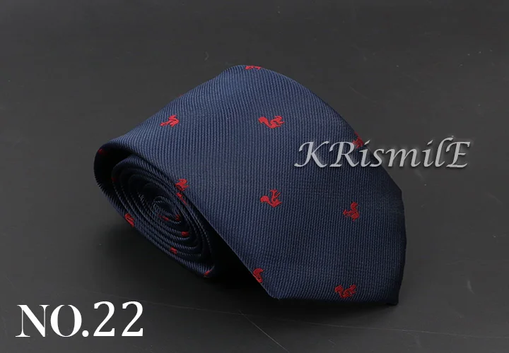 New Blue Printed Men's Tie Novelty Animal Fruit Pattern Neck Ties S lim Jacquard Woven High Quality Gravatas Accessories For Men