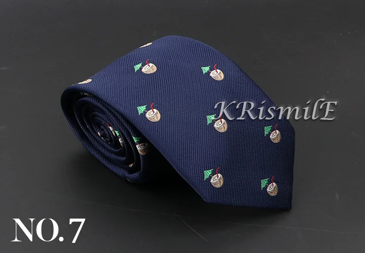 New Blue Printed Men's Tie Novelty Animal Fruit Pattern Neck Ties S lim Jacquard Woven High Quality Gravatas Accessories For Men