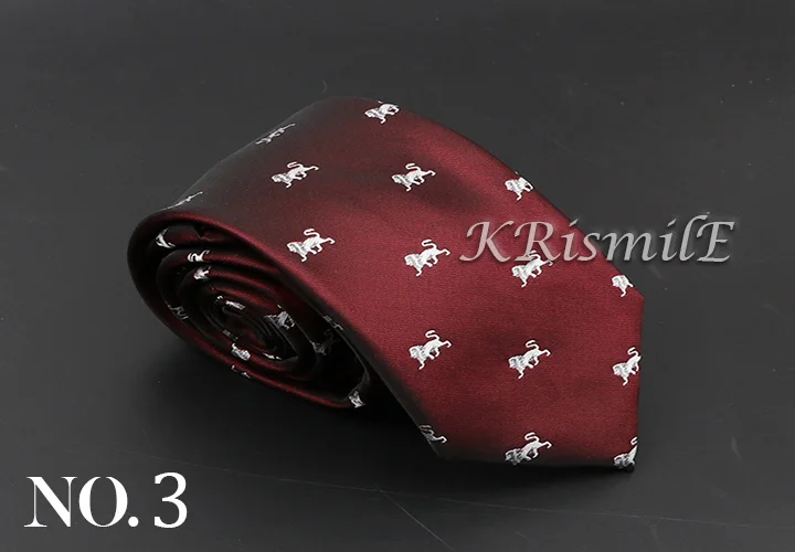 New Blue Printed Men's Tie Novelty Animal Fruit Pattern Neck Ties S lim Jacquard Woven High Quality Gravatas Accessories For Men
