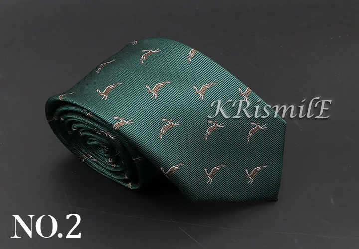 New Blue Printed Men's Tie Novelty Animal Fruit Pattern Neck Ties S lim Jacquard Woven High Quality Gravatas Accessories For Men