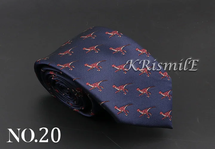 New Blue Printed Men's Tie Novelty Animal Fruit Pattern Neck Ties S lim Jacquard Woven High Quality Gravatas Accessories For Men