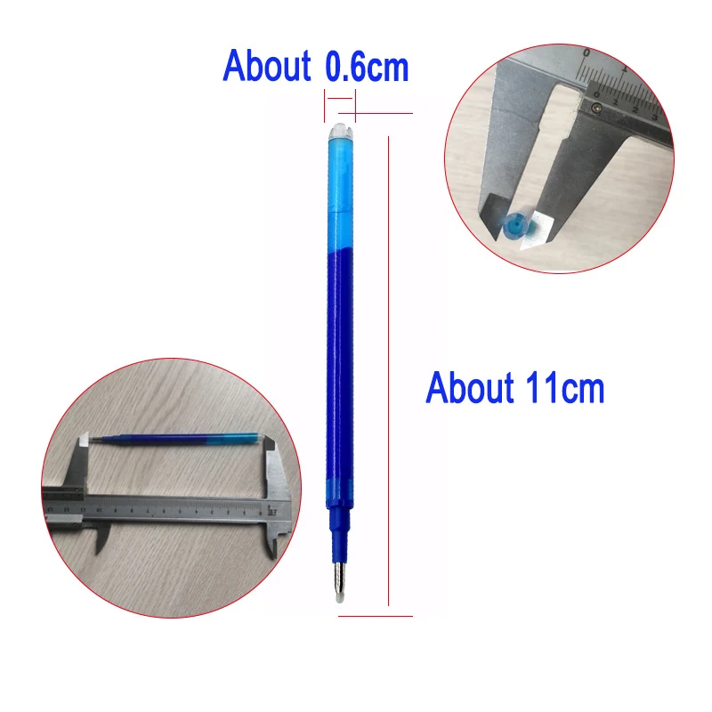 20/30/40/50Pcs Set Erasable Gel Pen Refill 0.7mm Tip Color Ink Rod Replacement Office Writing Drawing Stationery Accessory 11cm
