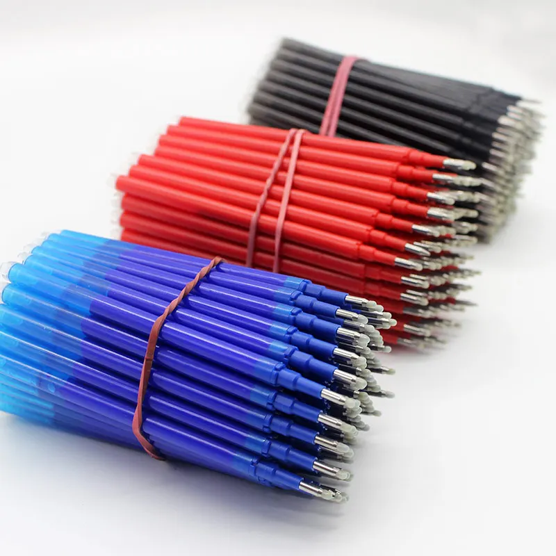 20/30/40/50Pcs Set Erasable Gel Pen Refill 0.7mm Tip Color Ink Rod Replacement Office Writing Drawing Stationery Accessory 11cm