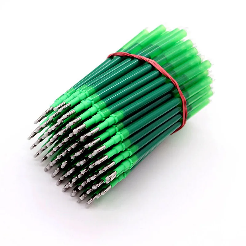 20/30/40/50Pcs Set Erasable Gel Pen Refill 0.7mm Tip Color Ink Rod Replacement Office Writing Drawing Stationery Accessory 11cm