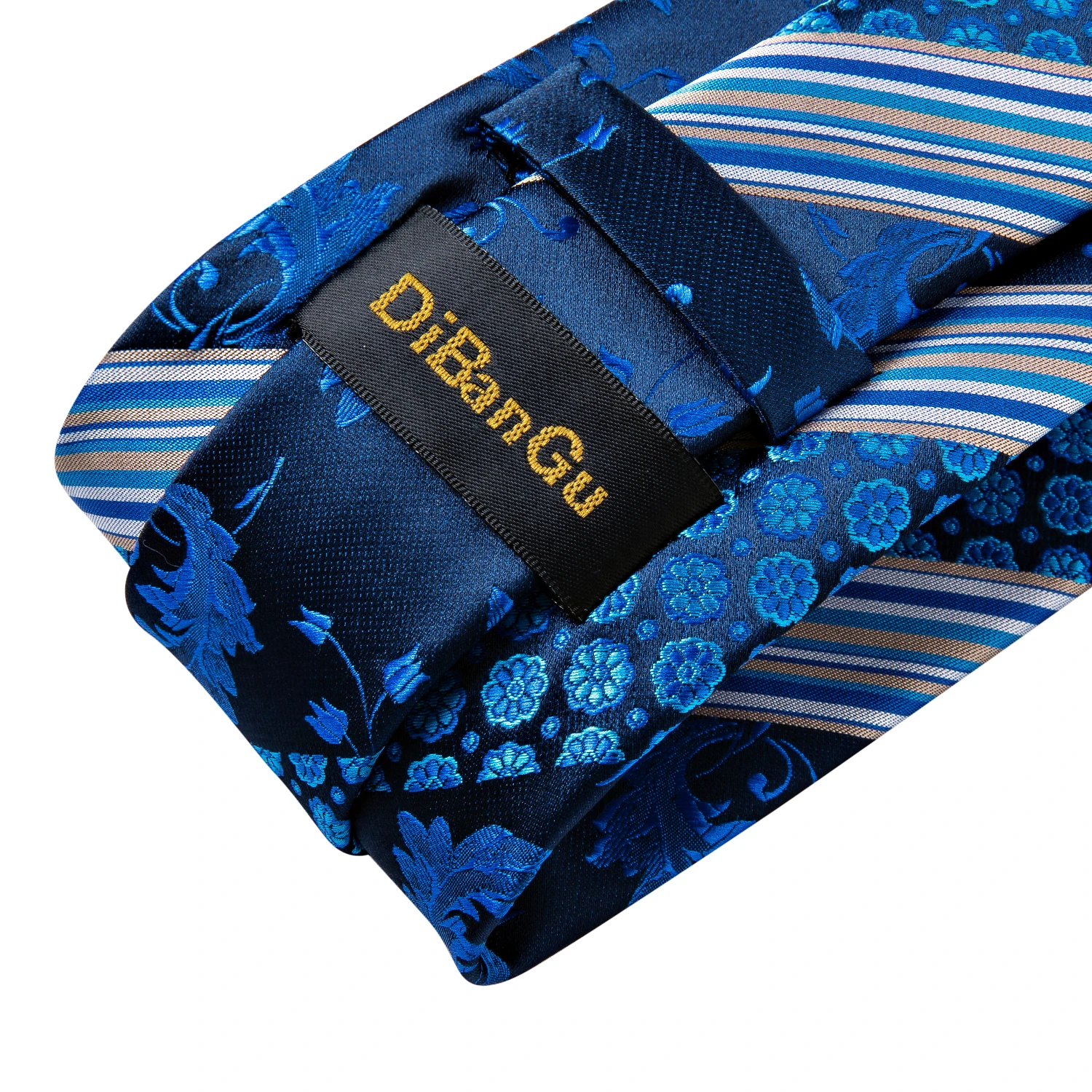 New Classic Men's Ties 8cm Blue Plaid Dot Striped Business Necktie Handkerchief Wedding Party Tie Set Gravatas DiBanGu