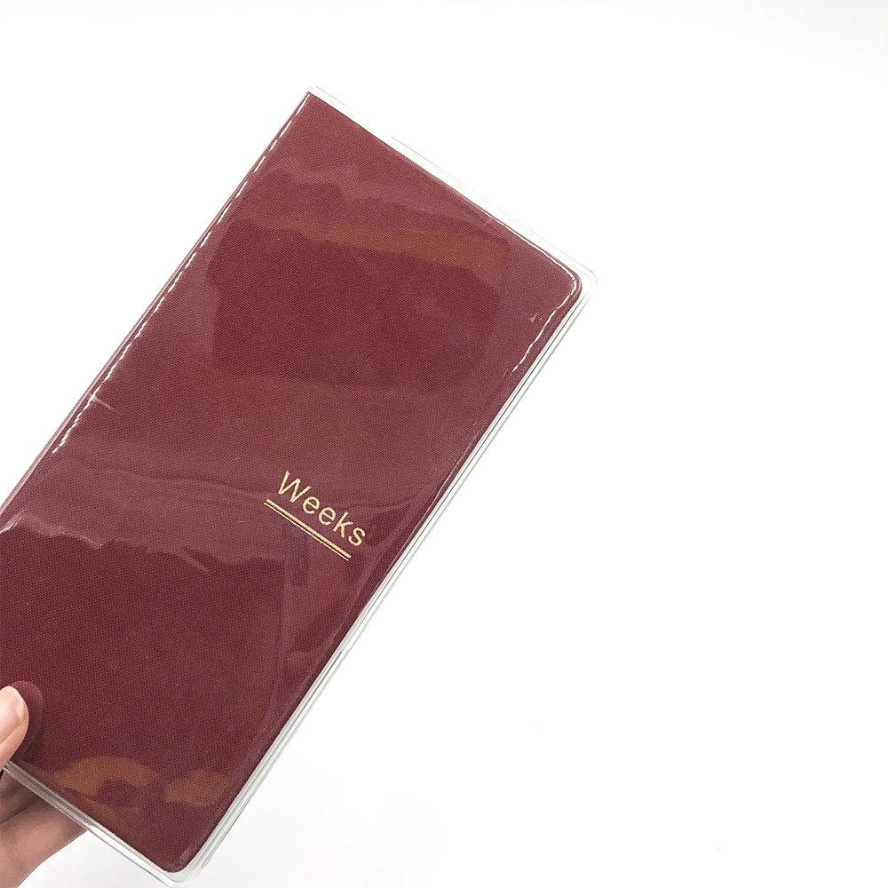 Fromthenon Transparent Pvc Protective Cover for HO-BO Weeks Planner Diary Journals Notebook Bookbinder Case School Supplies