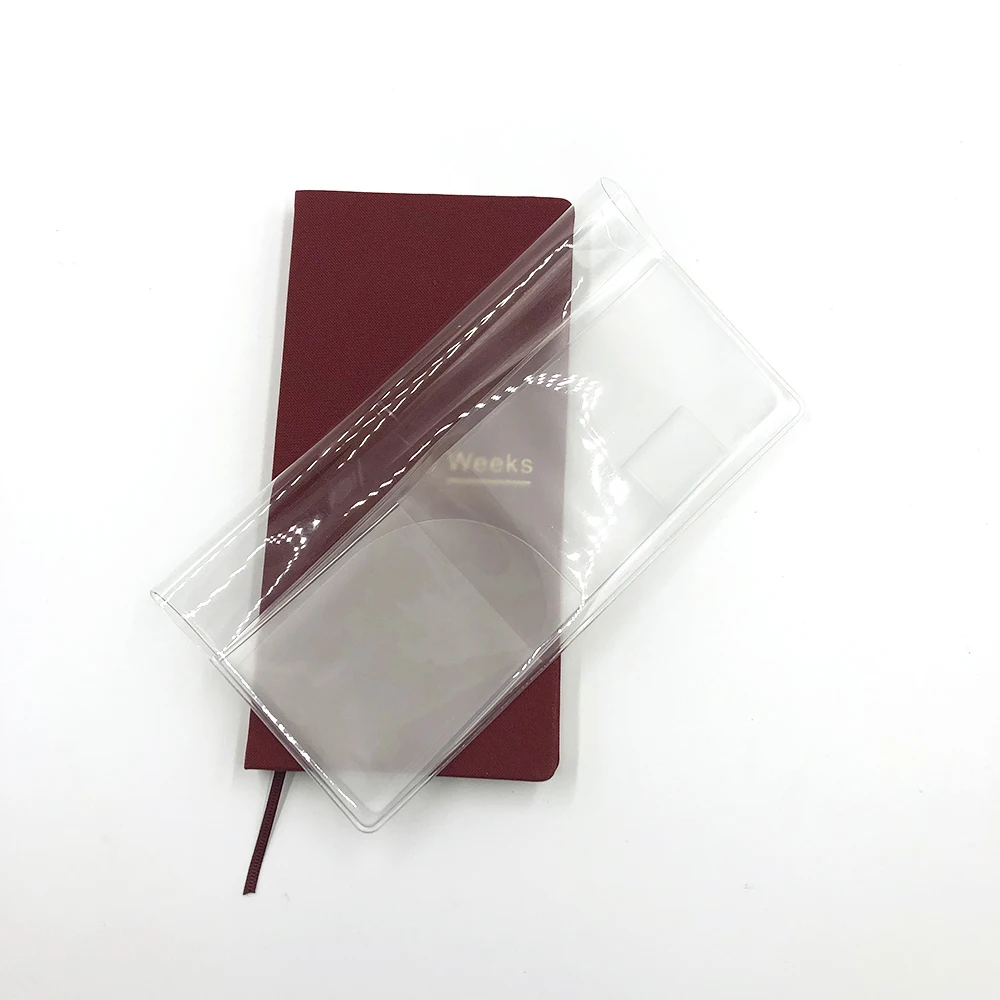 Fromthenon Transparent Pvc Protective Cover for HO-BO Weeks Planner Diary Journals Notebook Bookbinder Case School Supplies