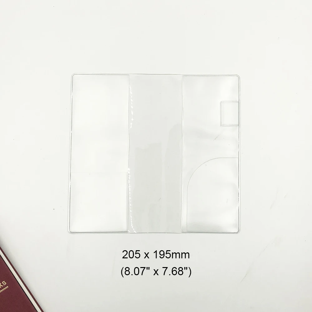 Fromthenon Transparent Pvc Protective Cover for HO-BO Weeks Planner Diary Journals Notebook Bookbinder Case School Supplies