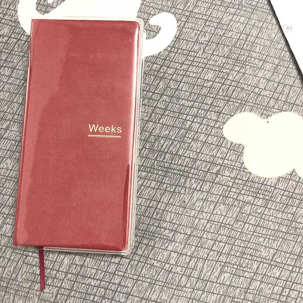Fromthenon Transparent Pvc Protective Cover for HO-BO Weeks Planner Diary Journals Notebook Bookbinder Case School Supplies