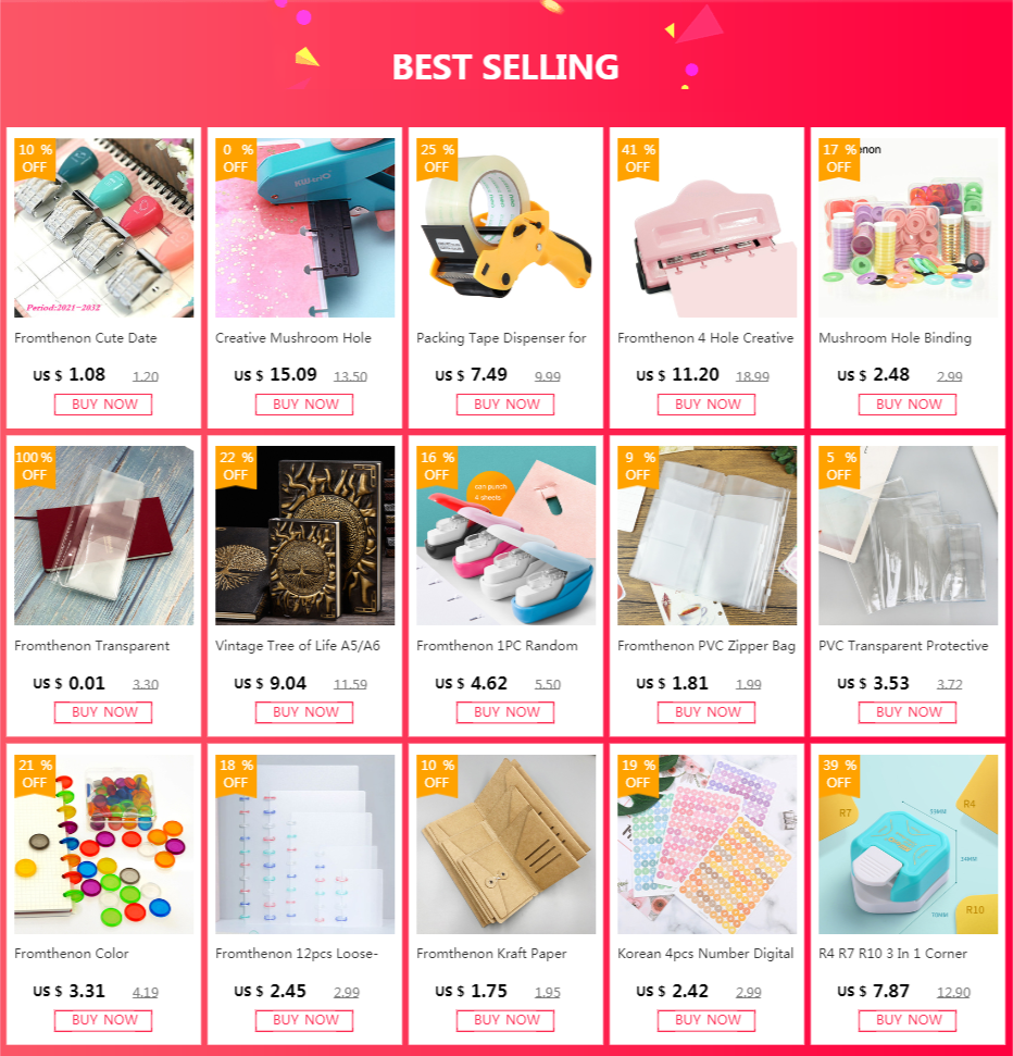 Fromthenon Transparent Pvc Protective Cover for HO-BO Weeks Planner Diary Journals Notebook Bookbinder Case School Supplies