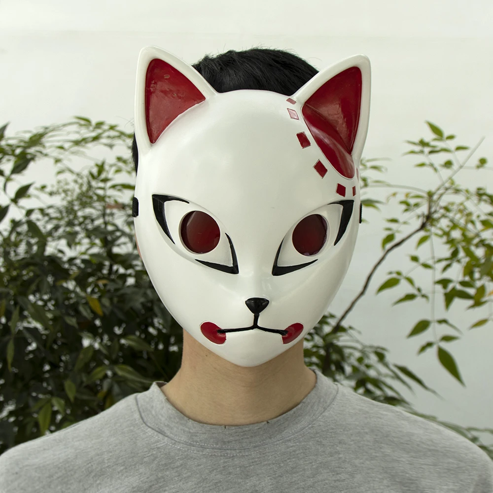 Anime Demon Kimetsu No Yaiba Tanjirou Sabito Makomo Cosplay Masks Halloween Costumes Accessories Party Props Gifts